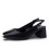 Xti Γόβες Slingback Δερμάτινες με Χοντρό Χαμηλό Τακούνι Μαύρες 145367