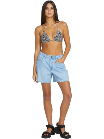 Volcom Γυναικείο Σορτς Τζιν Ψηλόμεσο Γαλάζιο B2012610-BRB