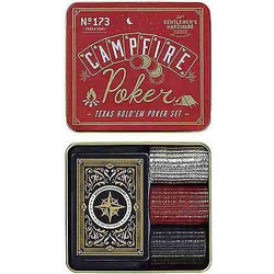 Gentlemens Hardware Campfire Σετ 120 Μάρκες Poker σε Μεταλλικό Κουτί με 1 Τράπουλα GEN173