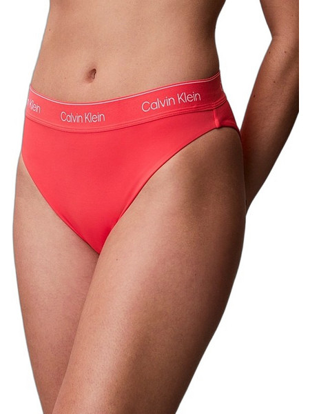 Calvin Klein Ck Icon Ψηλόμεσο Bikini Brazil Κοραλί LV00Q61131-XKP