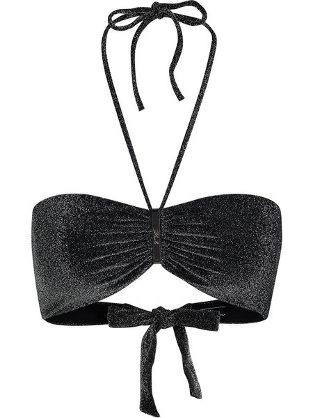 Karl Lagerfeld Signature Bikini Top Strapless Μαύρο B1W46014-919