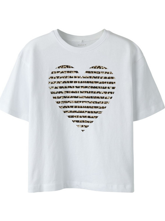 Name It Παιδικό T-Shirt Κοντομάνικο Λευκό Μαύρο 13254496