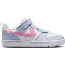 Nike Court Borough Παιδικά Sneakers Λευκά Γαλάζια Ροζ IQ2726-101