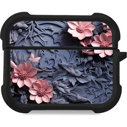 Sonique 3D Flower Series Θήκη Σιλικόνης για Apple AirPods Pro 1 / 2 Ροζ 02