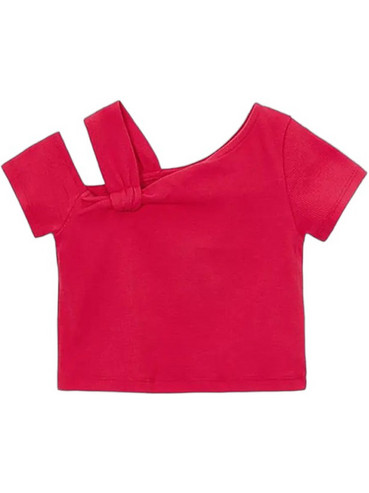 Mayoral Παιδικό Crop Top Κοντομάνικο Φούξια 26-03017-092