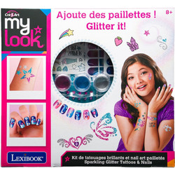 Lexibook Cra-Z-Art My Look Sparkling Glitter Tattoo & Nails ]