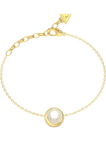 Guess Moon Drops Γυναικείο Βραχιόλι Αλυσίδα από Ατσάλι Xρυσό με Ζιργκόν UBB06246JWYG