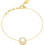 Guess Moon Drops Γυναικείο Βραχιόλι Αλυσίδα από Ατσάλι Xρυσό με Ζιργκόν UBB06246JWYG