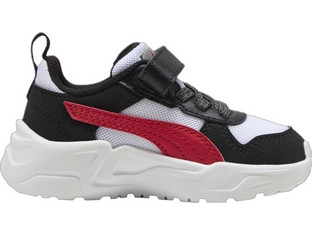 Puma Trinity 2 Παιδικά Sneakers Λευκά Μαύρα Κόκκινα 406076-01