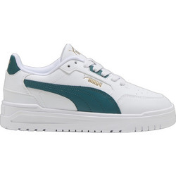 Puma Shuffle Παιδικά Sneakers Λευκά Κυπαρισσί 403739-05