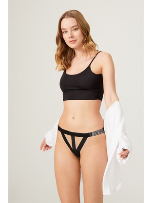 Cottonhill Γυναικείο Sexy String Μαύρο CH6072