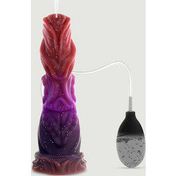 Horse Dildo με Βεντούζα & Δυνατότητα Εκσπερμάτωσης 23cm Κόκκινο Μωβ