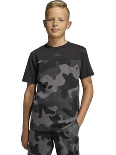 Adidas Παιδικό T-Shirt Κοντομάνικο Μαύρο Γκρι KS1518
