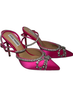 Steve Madden Γόβες με Τακούνι Στιλέτο με Λουράκι Φιόγκο & Στρας Φούξια SM11002575-04003-66V