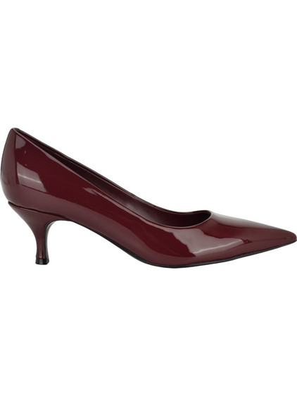 Nine West SISKO3 Γόβες Λουστρίνι με Λεπτό Χαμηλό Τακούνι Μπορντό 60-601