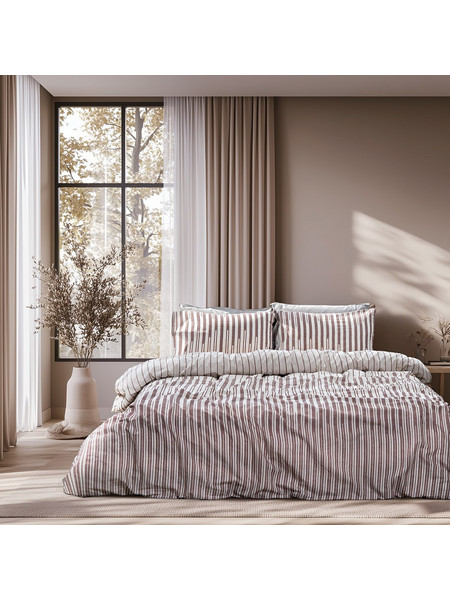 Beauty Home Σετ Σεντόνια Μονά Βαμβακερά με Λάστιχο 110x200+32 Glory Art 12367 Μπεζ