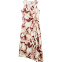 Vero Moda Midi Καλοκαιρινό Βραδινό Φόρεμα Σατέν Εκρού 10346091