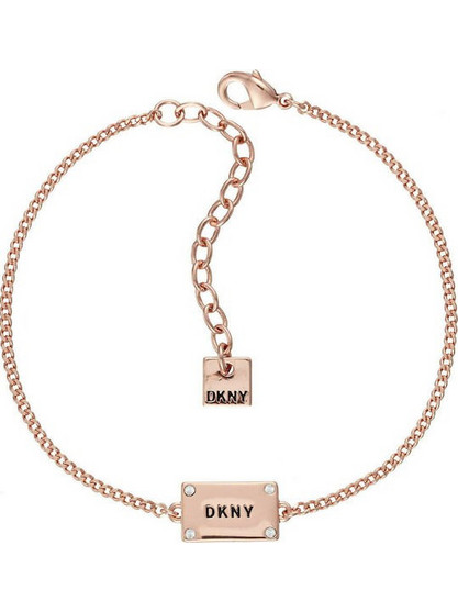 DKNY Γυναικείο Βραχιόλι Αλυσίδα από Ατσάλι Ροζ Χρυσό Επιχρυσωμένο με Swarovski 5520011