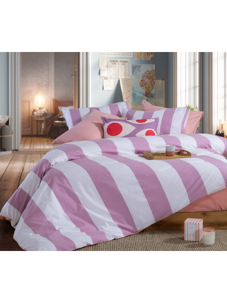 Nef-Nef Σετ Σεντόνια King Size Βαμβακερά με Λάστιχο 180x200+35 Vertia Mauve
