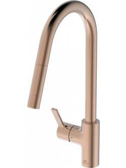 Ideal Standard Gusto BD414J4 Μπαταρία Κουζίνας Πάγκου Διπλής Παροχής Ανάμεικτη με Ντουζ Ροζ