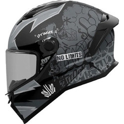 MT Stinger 2 Tagger C1 Black Matt Grey Κράνος Μηχανής Full Face 1450gr
