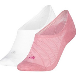 Calvin Klein Γυναικείες Κάλτσες Σοσόνια Λευκές Ροζ 2Pack 701238125-003