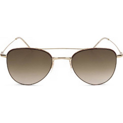 Safilo 03/S J5G Ανδρικά Γυαλιά Ηλίου Aviator Μεταλλικά Χρυσά με Καφέ Φακό