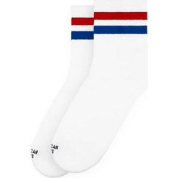 American Socks Delorean Ανδρικές Κάλτσες Ψηλές με Σχέδια Λευκές AS475