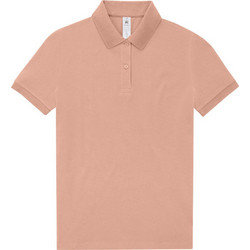 B&C Collection Γυναικεία Μπλούζα Polo Κοντομάνικη Ροζ PW463