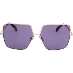 Max & Co MM0082 32Y Γυναικεία Γυαλιά Ηλίου Τετράγωνα Μεταλλικά Χρυσά με Μωβ Φακό
