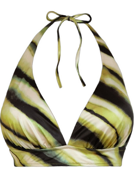Rock Club Bikini Top Τριγωνάκι Animal Print Lime Μαύρο BP-2484-335