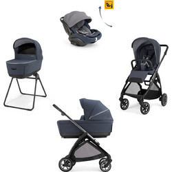Inglesina Electa Quattro Darwin Recline Evo 2026 Καρότσι Μωρού 3 σε 1 Rooftop Blue Iron Black