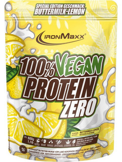 Ironmaxx 100% Vegan Zero Buttermilk Lemon Φυτική Πρωτεΐνη Γράμμωσης Χωρίς Λακτόζη 500gr