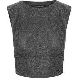 Funky Buddha Γυναικείο Χειμερινό Crop Top Ασημί FBL008-405-17