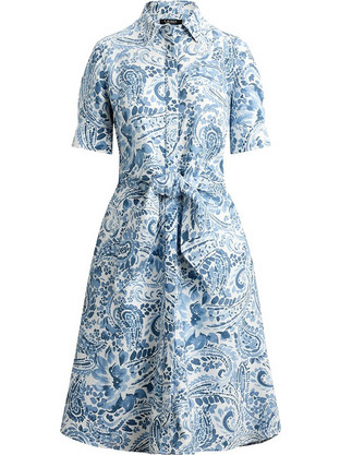 Lauren Ralph Lauren Midi Καλοκαιρινό Καθημερινό Φόρεμα Σεμιζιέ Λινό Λευκό 200P08916002