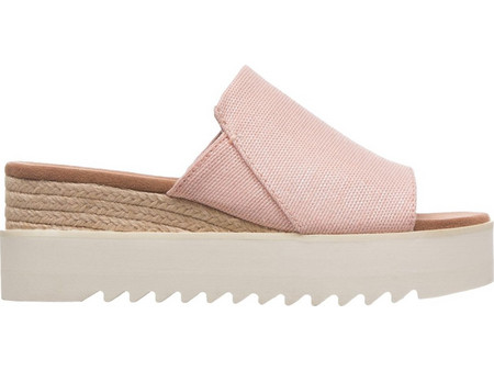 Toms Καλοκαιρινές Γυναικείες Πλατφόρμες Χαμηλές Ροζ 10020748