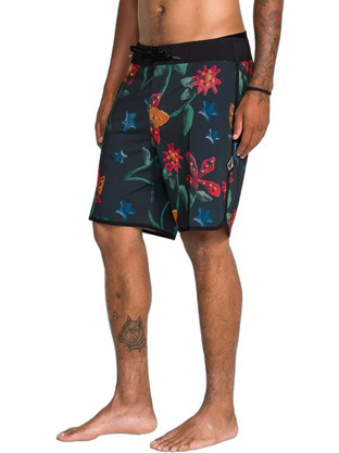 Volcom Scallop 19'' Ανδρικό Μαγιό Βερμούδα Floral Μαύρο A0822604-MUL