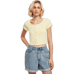 Urban Classics Γυναικείο Καλοκαιρινό Crop Top Βαμβακερό Κίτρινο TB4103-03660