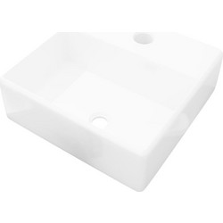 vidaXL Επικαθήμενος Νιπτήρας Μπάνιου Κεραμικός 38x30x11.5cm Λευκός 141940