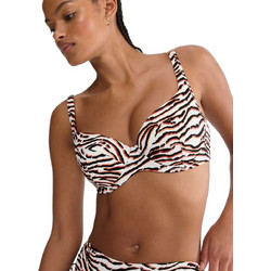 Triumph Summer Wild Bikini Top με Ενίσχυση Animal Print Μπεζ Καφέ 10226581-M016