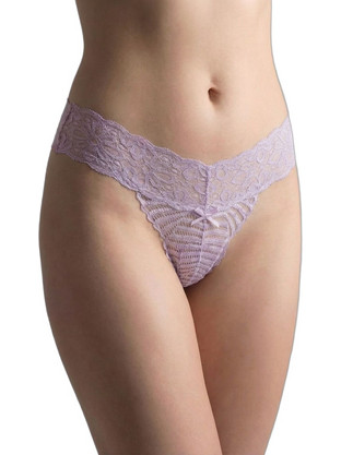 Milena By Paris Γυναικείο Sexy String με Δαντέλα Λιλά 7752