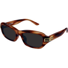 Balenciaga BB0471SK 005 Γυναικεία Γυαλιά Ηλίου Ορθογώνια Κοκάλινα Καφέ με Μαύρο Φακό