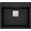 Franke Mythos Kubus 2 Pro KNG 610-53 Ένθετος Νεροχύτης Γρανίτη Ματ Matte Black 59x51cm