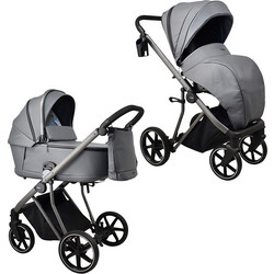 ibebe Next2 Eco Leather Καρότσι Μωρού 2 σε 1 Grey