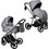 ibebe Next2 Eco Leather Καρότσι Μωρού 2 σε 1 Grey