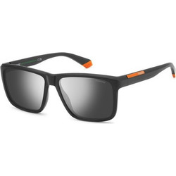 Polaroid Eyewear PLD2164/S RC2EX Ανδρικά Γυαλιά Ηλίου Τετράγωνα Κοκάλινα Μαύρα με Aσημί Φακό