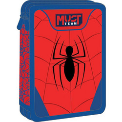 Must Spider-Man Web Κασετίνα Γεμάτη με 2 Θήκες Μπλε Κόκκινη 508823