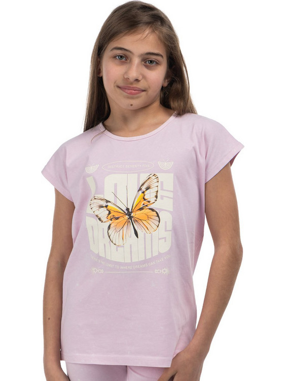 District75 Παιδικό T-Shirt Αμάνικο Λιλά 126KGSS-744-0V8