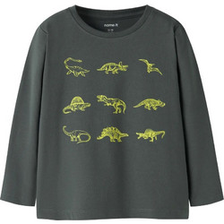Name It Chic Dino Oneline Παιδικό T-Shirt Μακρυμάνικο Χακί 13224978