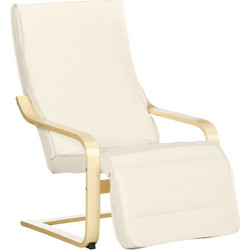 HOMCOM Πολυθρόνα Relax με Υποπόδιο Μπεζ 8056644351451